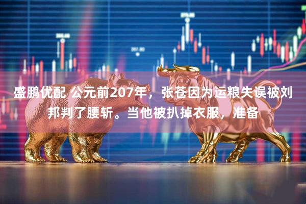 盛鹏优配 公元前207年，张苍因为运粮失误被刘邦判了腰斩。当他被扒掉衣服，准备