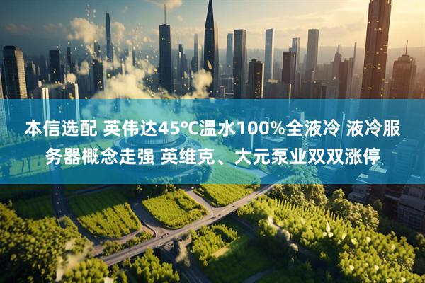 本信选配 英伟达45℃温水100%全液冷 液冷服务器概念走强 英维克、大元泵业双双涨停