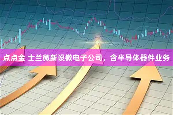 点点金 士兰微新设微电子公司，含半导体器件业务