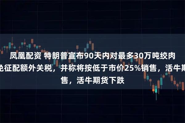 凤凰配资 特朗普宣布90天内对最多30万吨绞肉用牛肉免征配额外关税，并称将按低于市价25%销售，活牛期货下跌